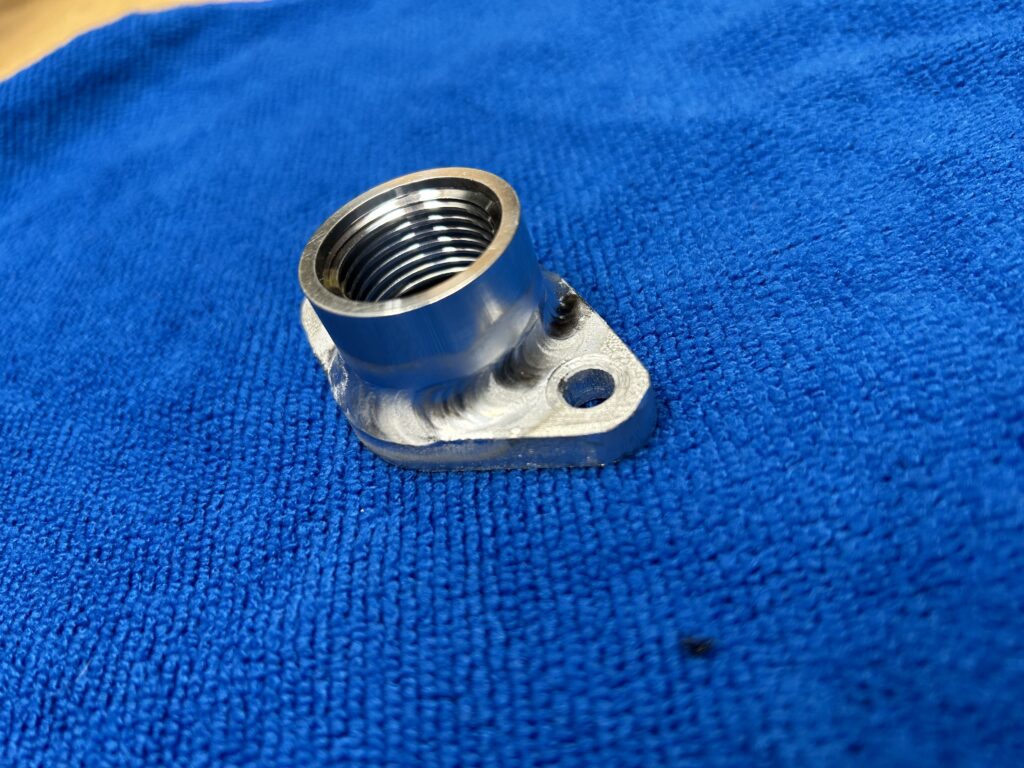 Custom Tig Welding and Fabrication of Aluminum fitting for oil return