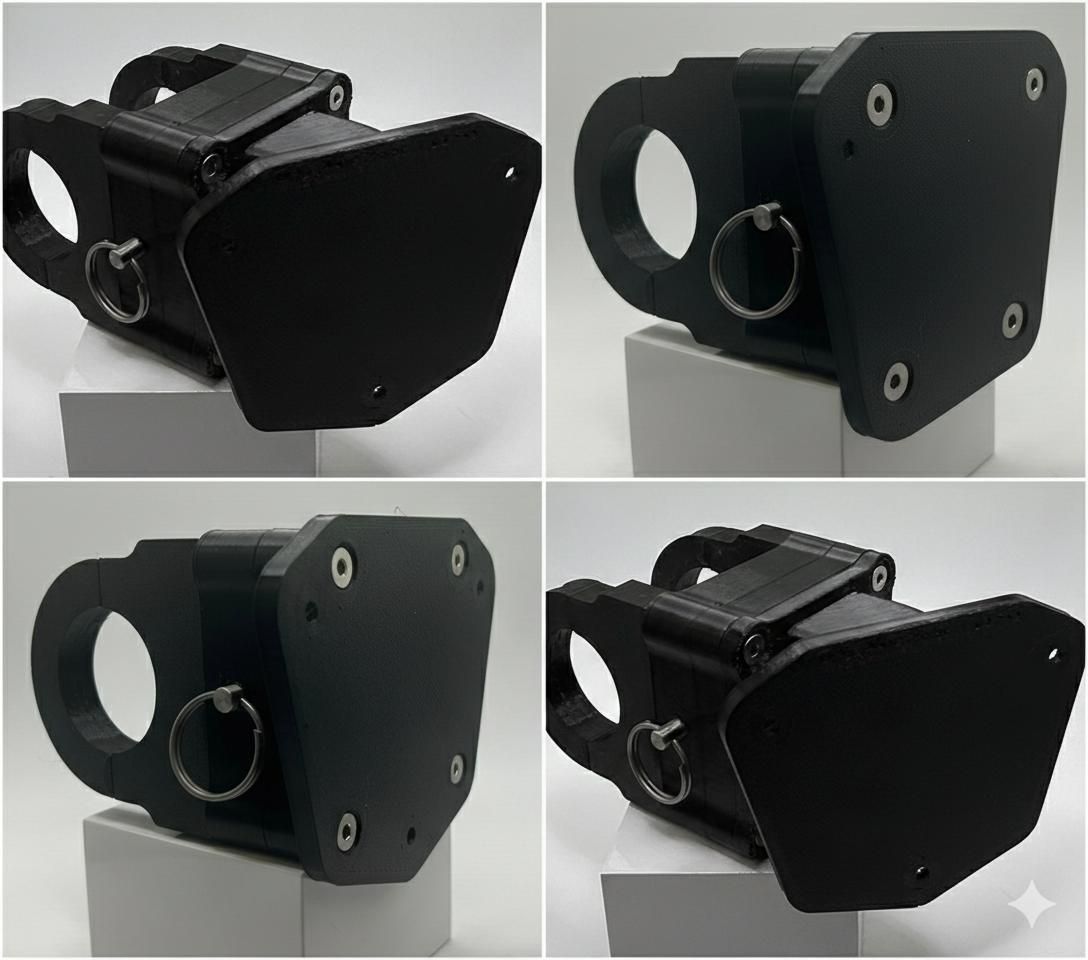 Custom 3D printed PETG K&R Delay Box Roll Bar Bracket for Drag Racing